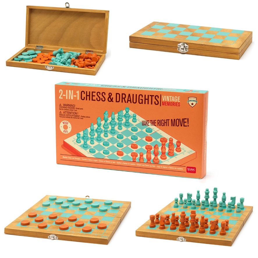 2 in 1 scacchi e dama Vintage Memories chess draughts - LEGAMI di /immagini/libri/2_in_1_scacchi_e_dama_legami.jpg