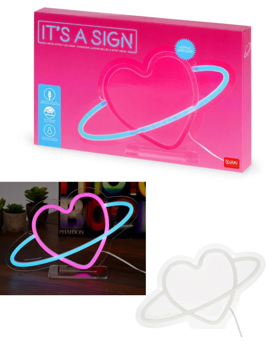 Insegna Luminosa Led a Effetto Neon - It's a Sign - PLANET HEART - LEGAMI di /immagini/libri/Insegna_Luminosa_Led_effettoneon_Legami.jpg