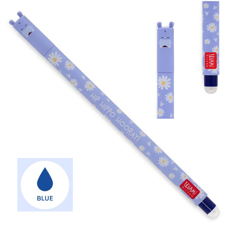 PENNA GEL CANCELLABILE ERASABLE PEN HIPPO - LEGAMI di /immagini/libri/Penna_gel_cancellabile_erasable_pen_hippo_legami.jpg