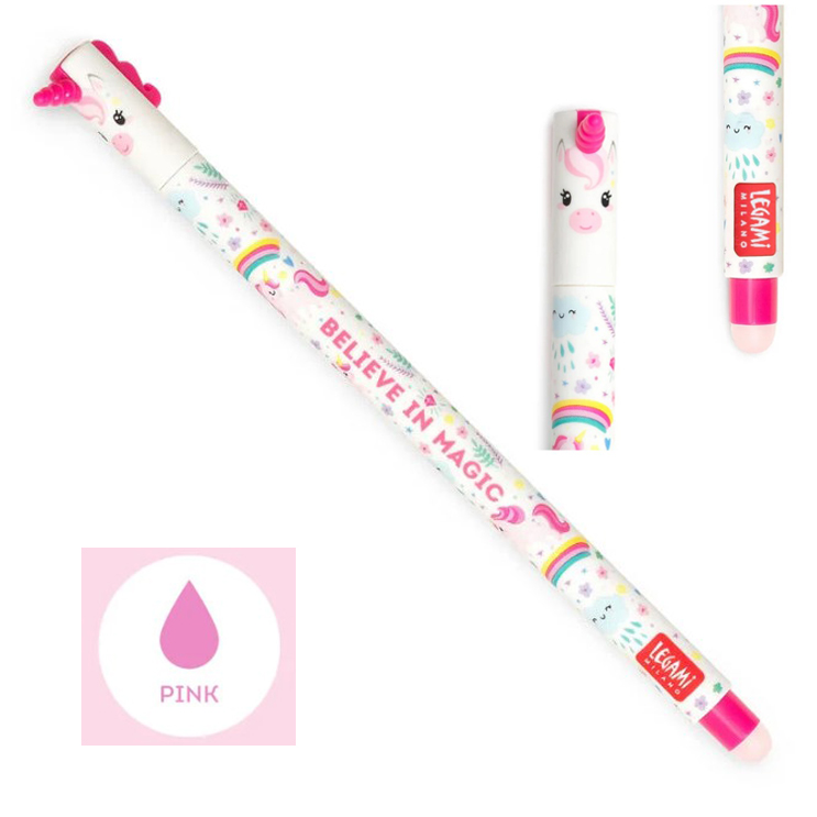 PENNA GEL CANCELLABILE ERASABLE PEN UNICORN - LEGAMI di /immagini/libri/Penna_gel_cancellabile_erasable_pen_unicorn_legami.jpg