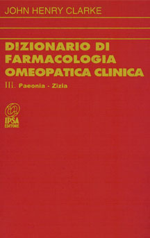 copertina del libro Dizionario di Farmacologia Omeopatica Clinica - Tomo III di John Henry Clarke