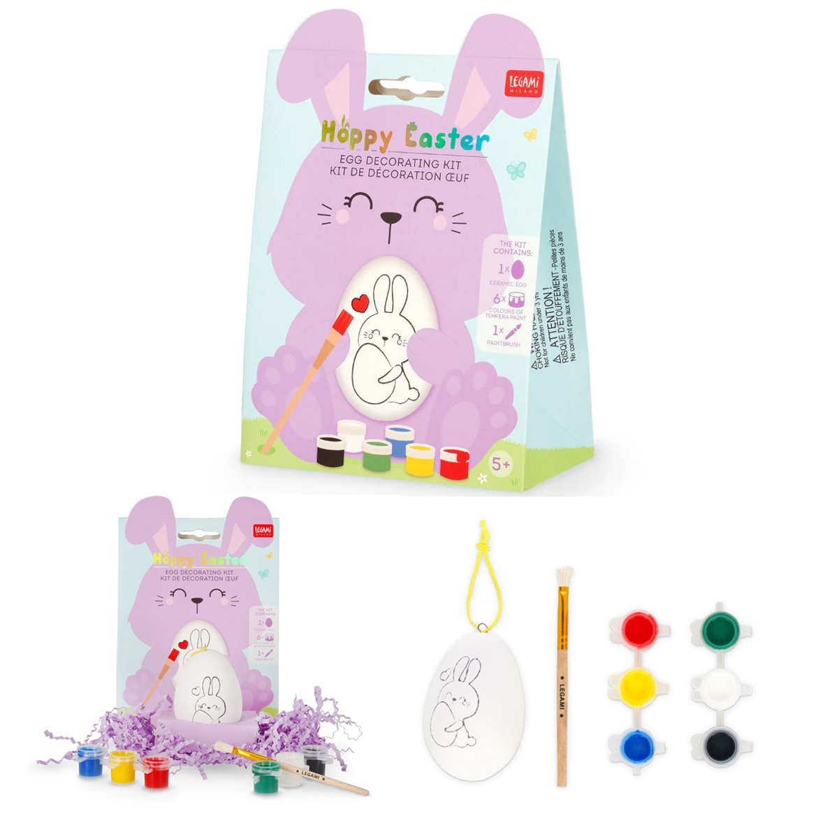 Kit Decorazione Uovo di Pasqua - Hoppy Easter - LEGAMI di aa.vv.