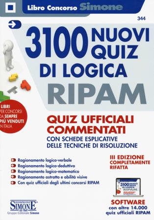 copertina del libro 3100 nuovi quiz di logica ripam di AA.VV.