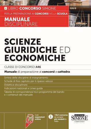 copertina del libro Manuale Disciplinare Scienze Giuridiche ed Economiche Classe di concorso A46 - Manuale di preparazione ai concorsi a cattedra di AA.VV.