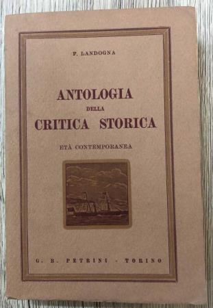 copertina del libro Antologia della critica storica di Franco Landogna