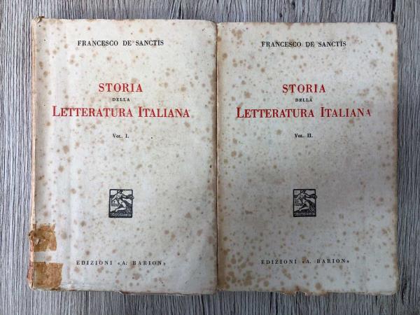 copertina del libro Storia della letteratura italiana  - 2 volumi di Francesco De Sanctis