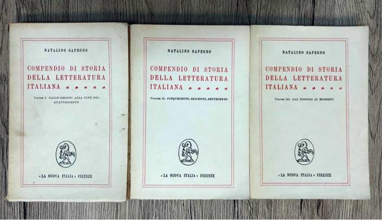 copertina del libro Compendio di storia della letteratura italiana di Natalino Sapegno