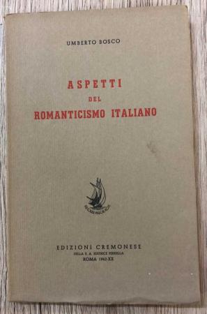 copertina del libro Aspetti del romanticismo italiano di Umberto Bosco