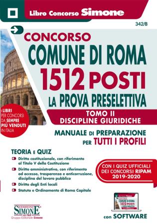 copertina del libro Concorso Comune di Roma 1512 posti. Tomo II di AA.VV.