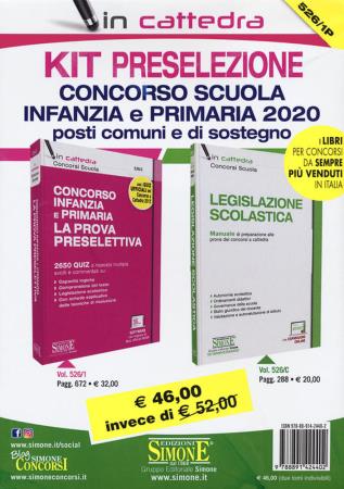 copertina del libro Kit preselezione concorso Scuola infanzia e primaria 2020. Posti comuni e di sostegno. di AA.VV.