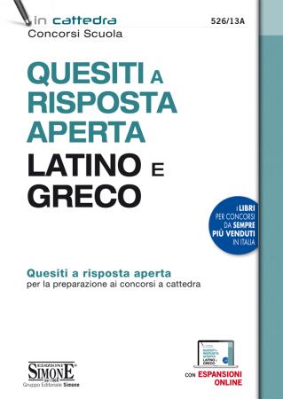 copertina del libro Quesiti a risposta aperta Latino e Greco di AA.VV.