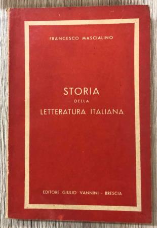 copertina del libro Storia della letteratura italiana di Francesco Mascialino